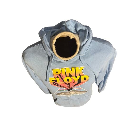 Pink Floyd Hoodie Medium Blue The Dark Side of the Moon 2021 Band Sweatshirt - Picture 2 of 5
